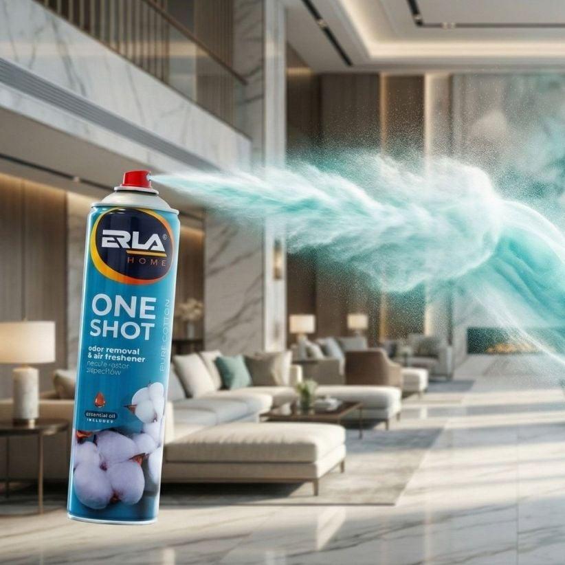    معطر منزلي بيور كوتون – ERLA ONE SHOT PURE COTTON 600ML